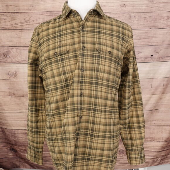 CABELA'S POLYESTER BLEND LONG SLEEVE FLANNEL BUTTON DOWN SHIRT MENS SIZE M - Picture 3 of 7
